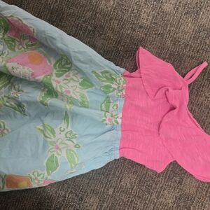 Lilly Pulitzer Pink and Green Dress Size Small